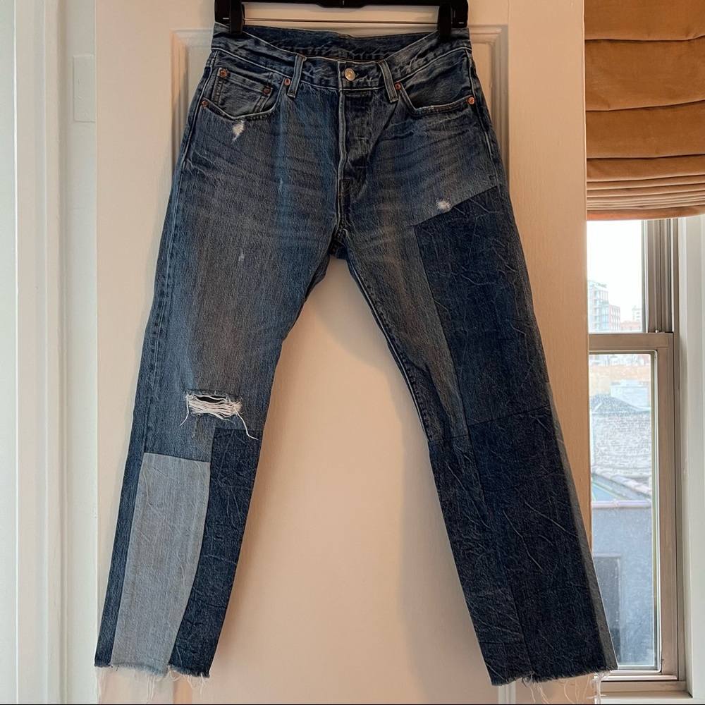 Levi’s 501 Color block denim jeans